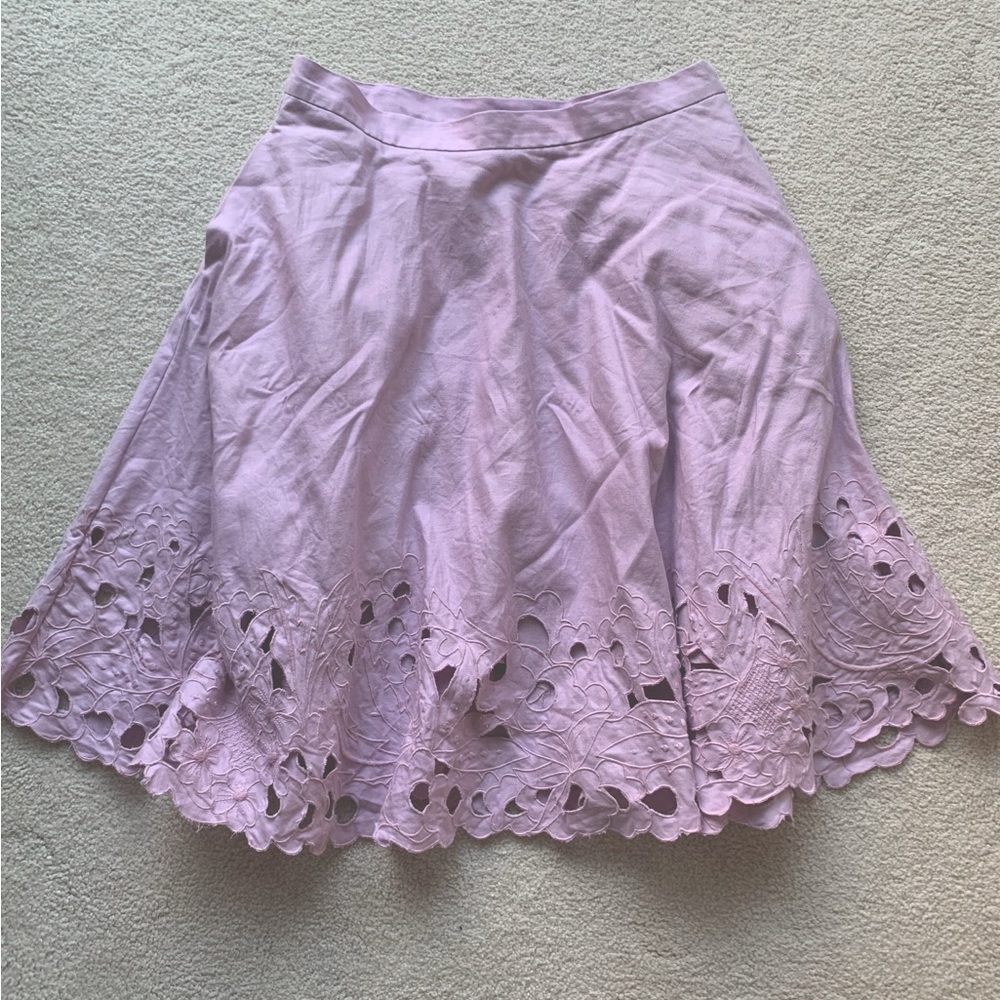 Ann Taylor eyelet trim skirt
